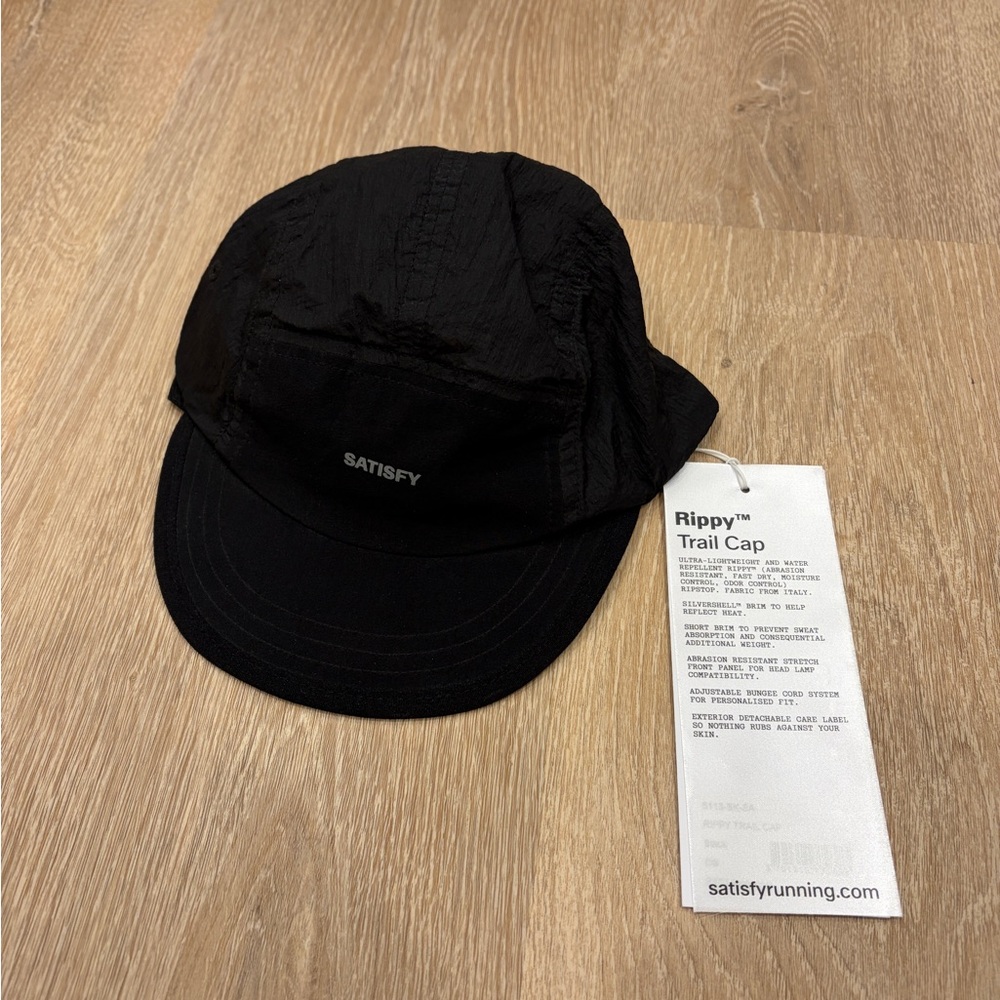 Satisfy Running Black Trail Cap